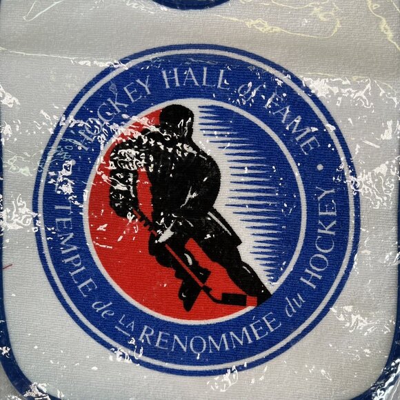 Hockey Hall Of Game Baby Bib Toronto Canada Waterproof Plastic Vinyl Dophes - Picture 2 of 7